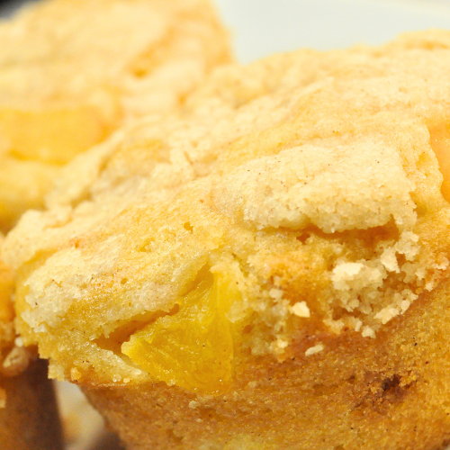 Peach Cobbler Muffins
