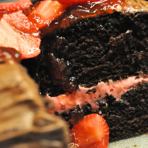 Valentine's Day Chocolate Strawberry Cake 