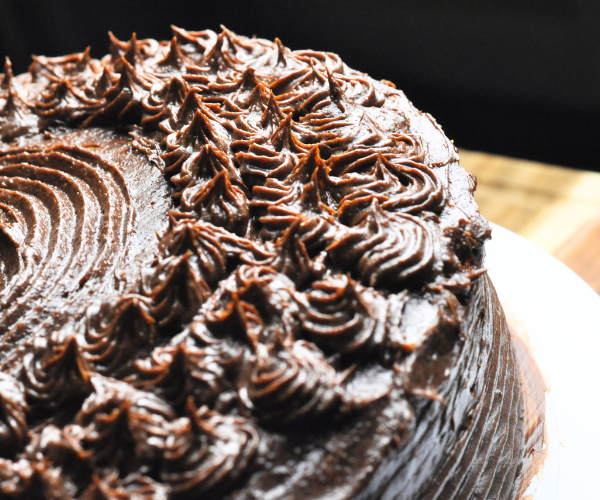 Yellow Cake with Chocolate Frosting 