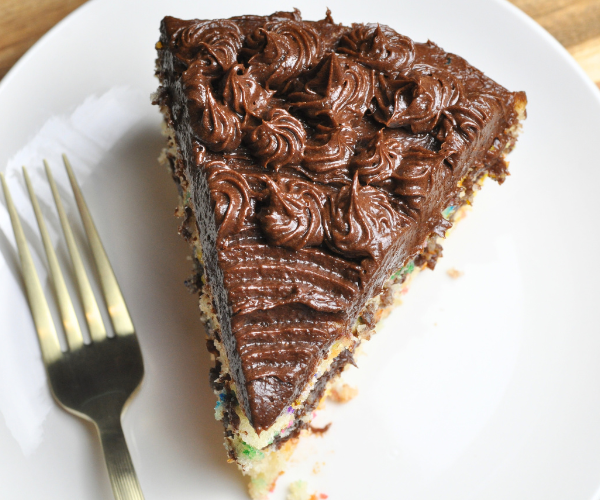 Yellow Cake with Chocolate Frosting 