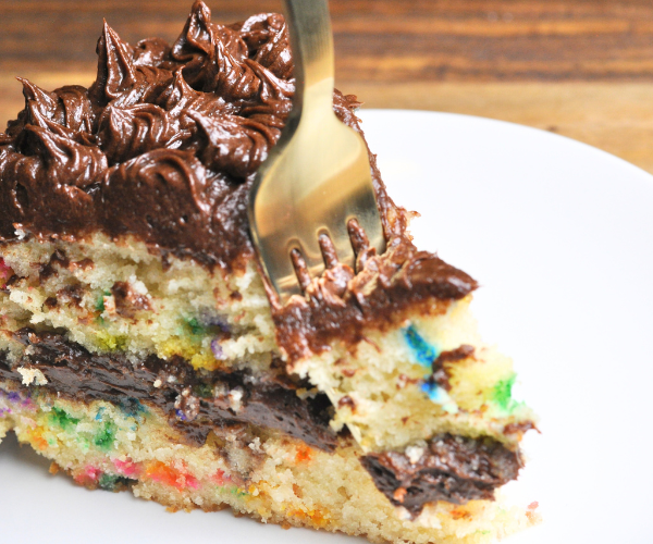 Yellow Cake with Chocolate Frosting 