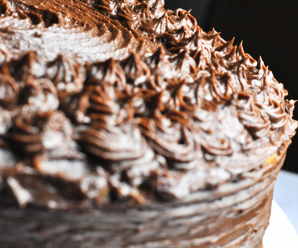Yellow Cake with Chocolate Frosting 