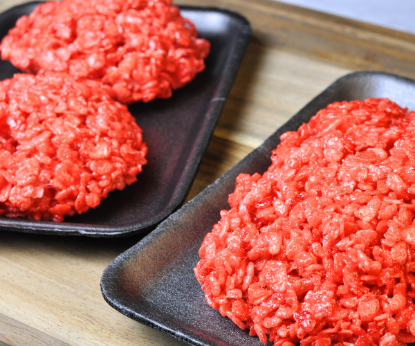 Spooky Raw Meat Rice Krispy Treats – Easy Halloween Dessert Idea