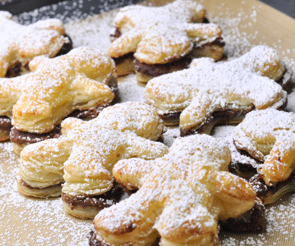 Flaky Puff Pastry Nutella Gingerbread Men