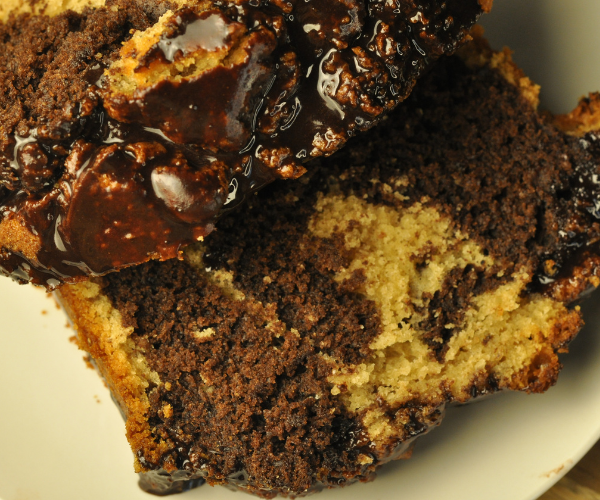 Homemade Chocolate Peanut Butter Marble Cake