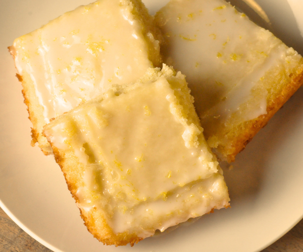 Easy Lemon Brownies with Sweet Lemon Glaze