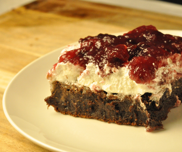 Fudgy Black Forest Brownies with Cherries